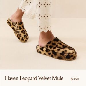 Loeffler Randall Leopard Velvet Mule